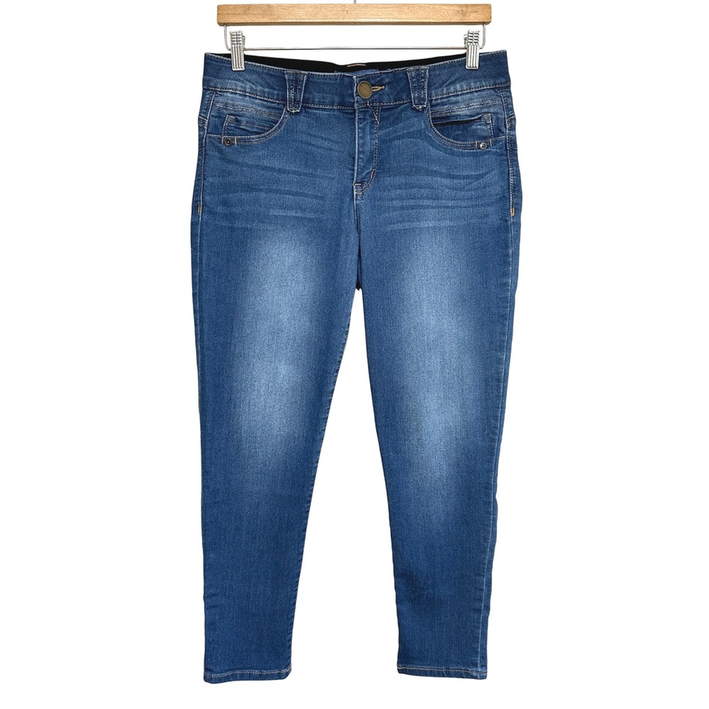 Democracy AB‎ Solution Crop Jeans Womens 8 Dark Wash Blue Denim Stretch Comfort
